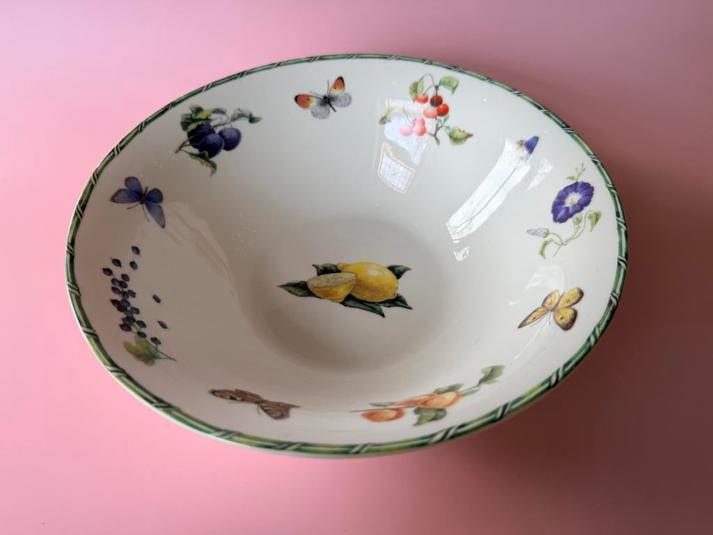Janneke Brinkman Fruit & Flowers schaal - Ø 23 cm, Ophalen of Verzenden, Overige stijlen, Porselein, Schaal of Schalen