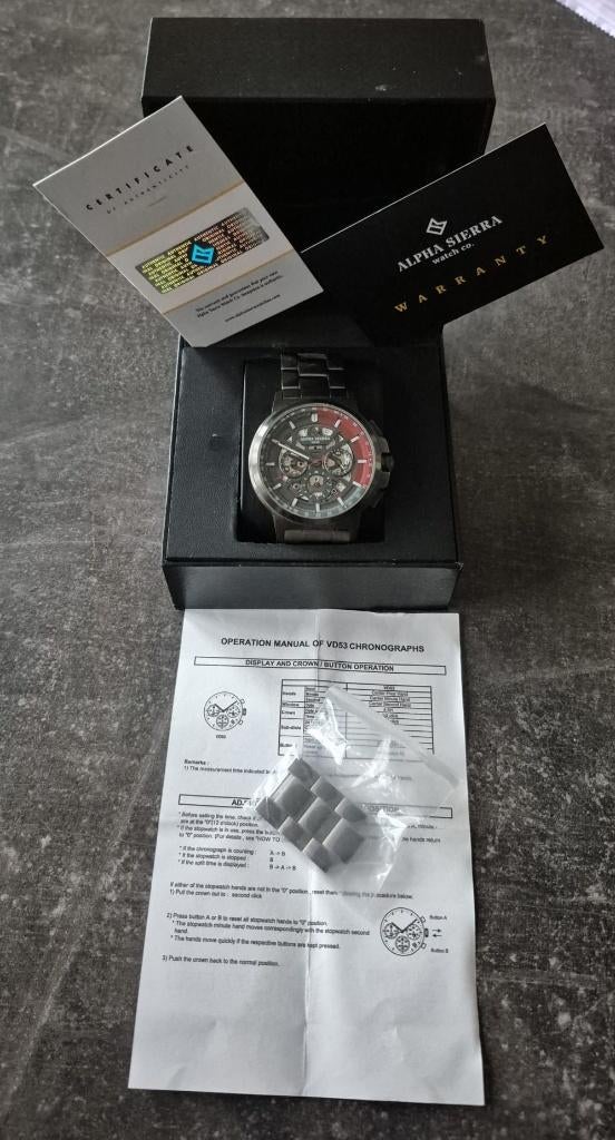 Alpha Sierra Titan Horloge, Staal, Gebruikt, Staal, Polshorloge