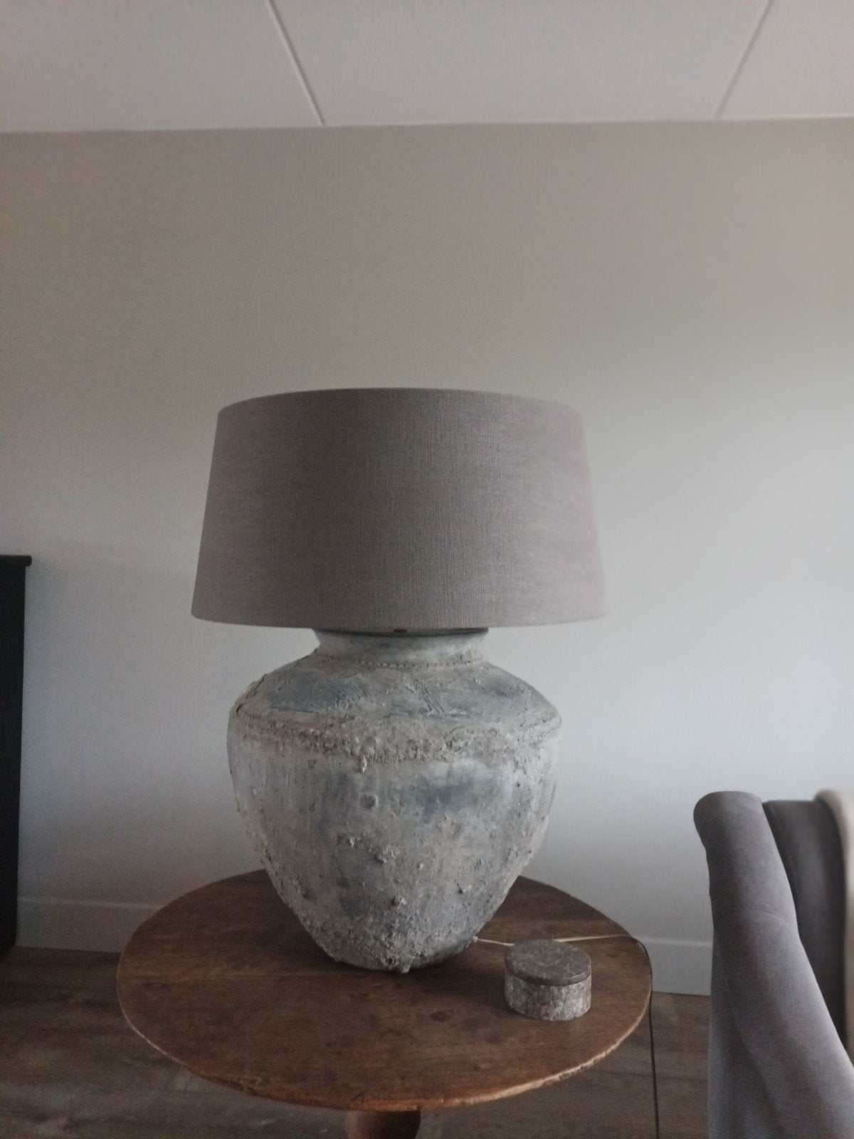 Lampenkap XXL kap voor op kruiklamp, Ophalen, Gebruikt, Tafellamp, 70 cm