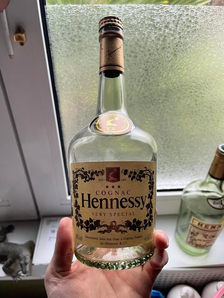 Hennessy vs vintage fles jaren 70, Ophalen of Verzenden, Zo goed als nieuw, Frankrijk, Overige typen