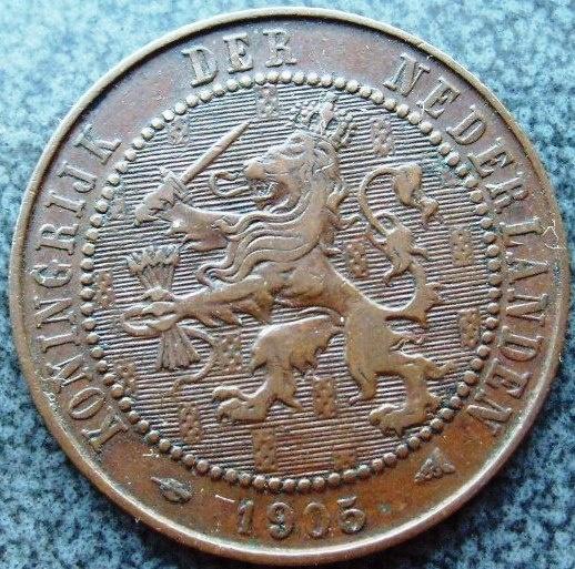 Halve stuiver: - 2 1/2 cent 1905., Verzenden, Koningin Wilhelmina, Overige waardes, Losse munt