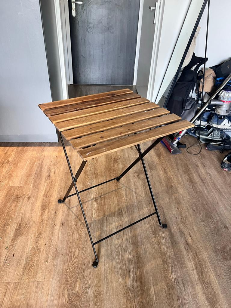 Ikea Houten klaptafel,  Compact en praktisch, Bijzettafel, Zo goed als nieuw, Hout, Ophalen