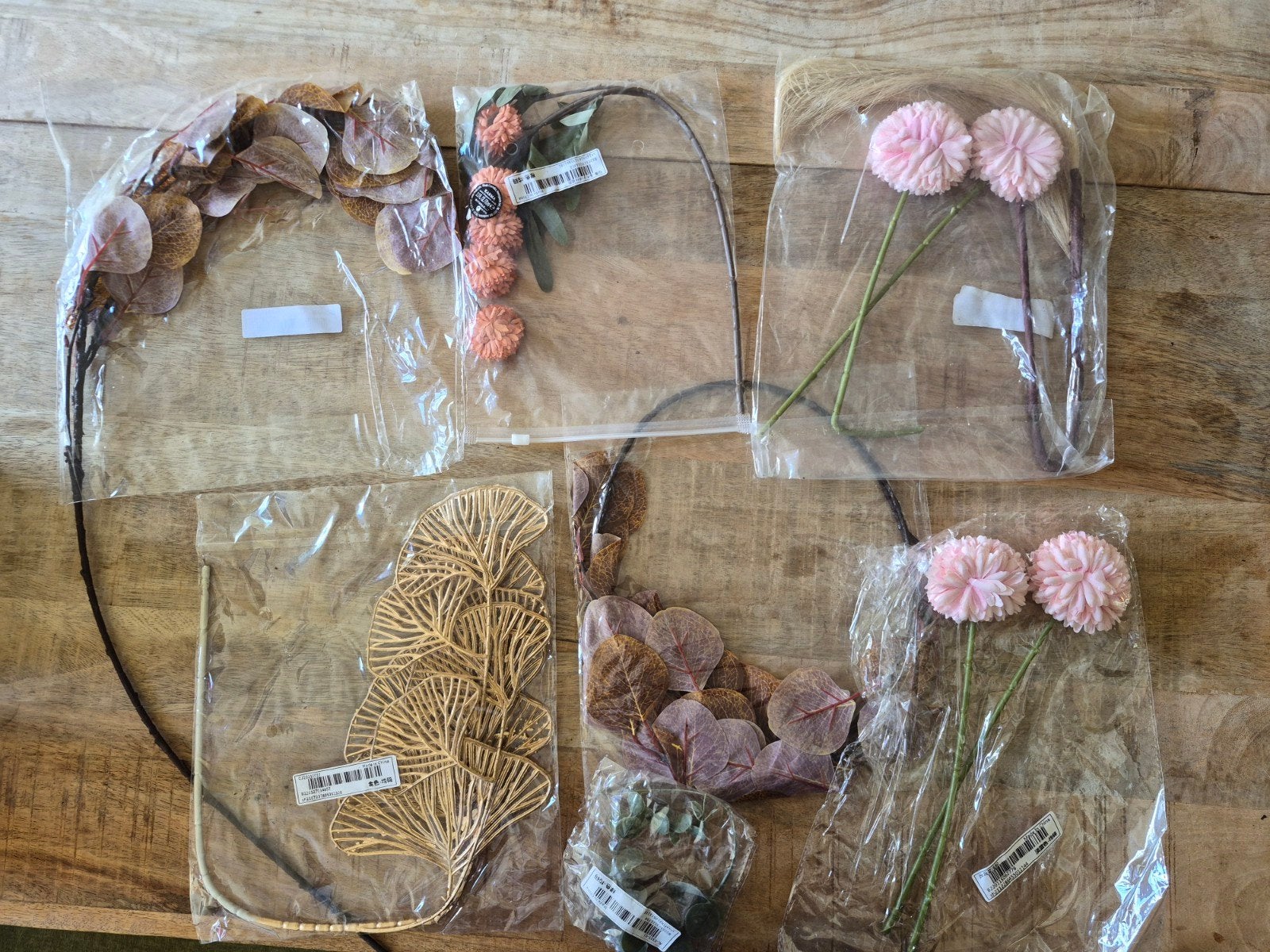 Diverse decoratieve bloemen en bladeren voor DIY projecten, Ophalen of Verzenden, Nieuw, Meerkleurig, Textiel