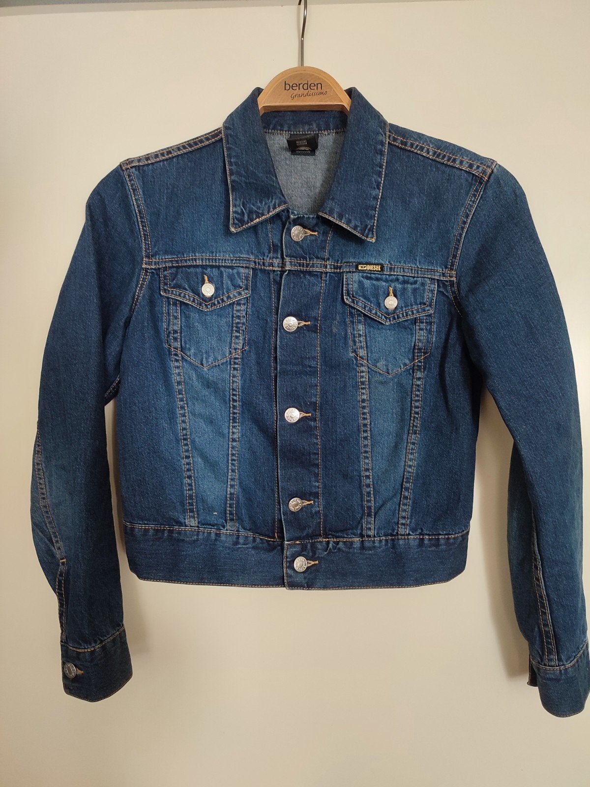 Diesel Small spijkerjas spijkerjasje blauw Katoen jeansjas, Blauw, Ophalen of Verzenden, Diesel, Maat 36 (S)
