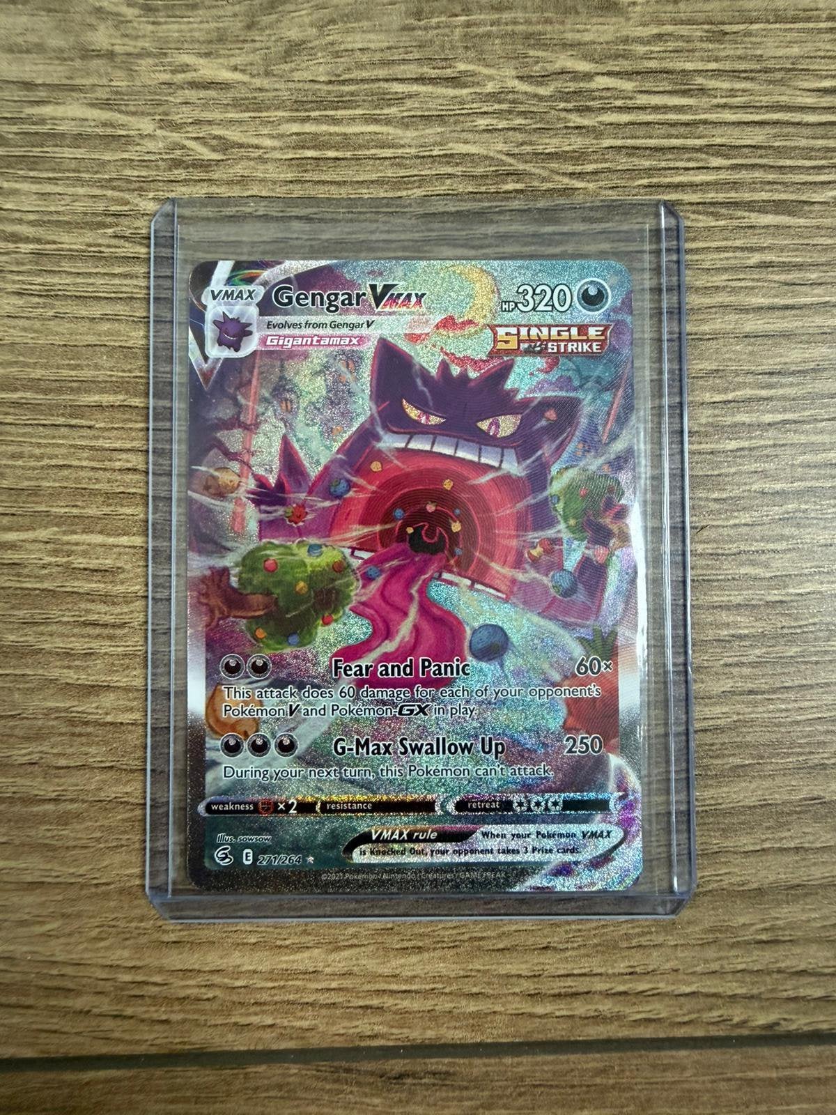Mint Zeldzame Gengar VMAX Fusion Strike 157/264, Ophalen of Verzenden, Nieuw