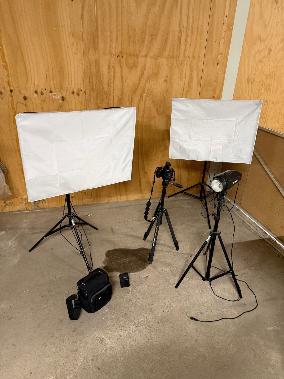 Complete fotostudio set met Nikon D5200 en Falcon Eyes flits, Ophalen, Falcon Eyes, Complete fotostudio, Zo goed als nieuw