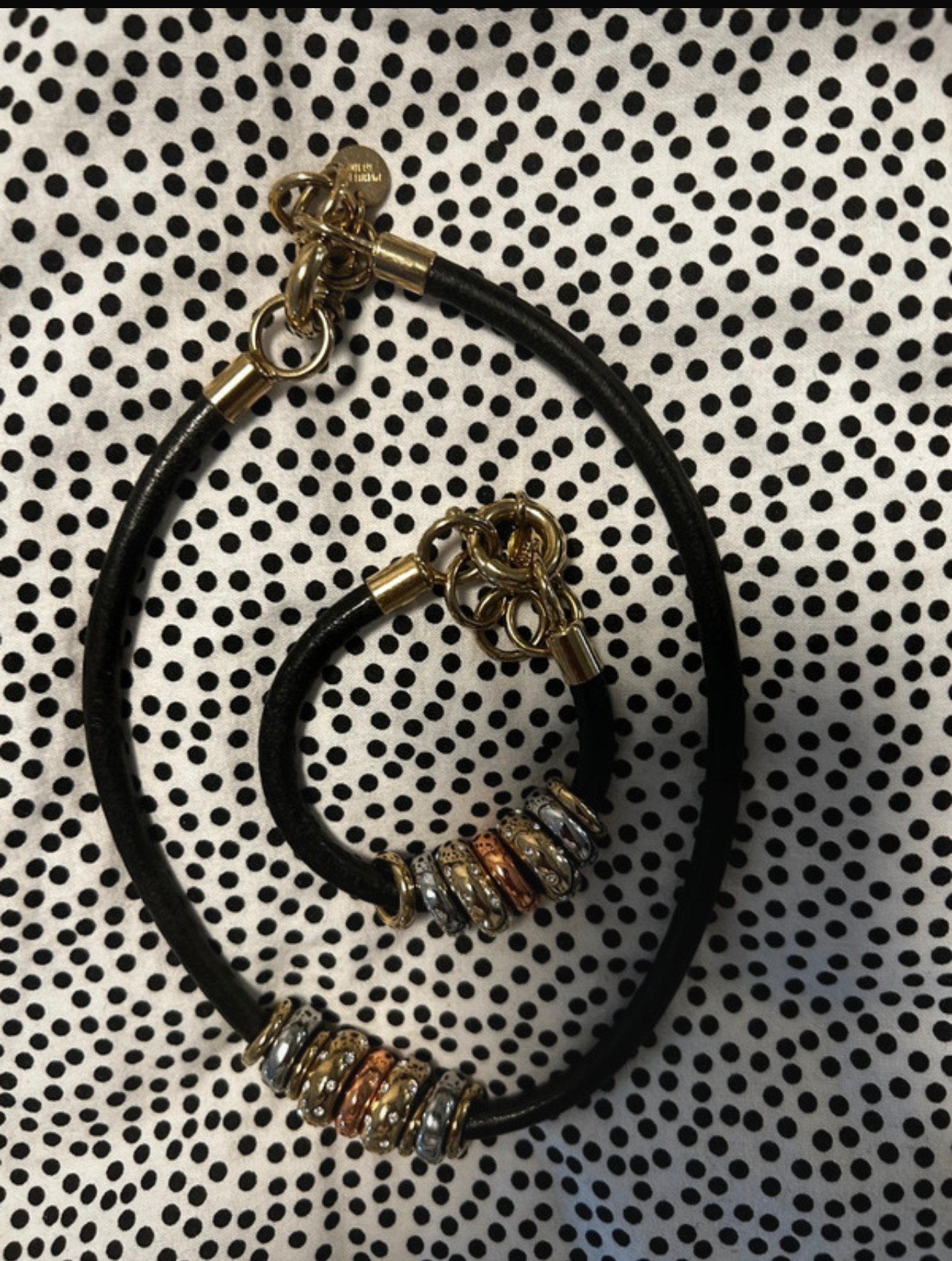 Dyrberg Kern Set: Leren Armband & Ketting (Goud, Zilver, Ros, Ophalen of Verzenden, Zo goed als nieuw, Overige kleuren, Leer