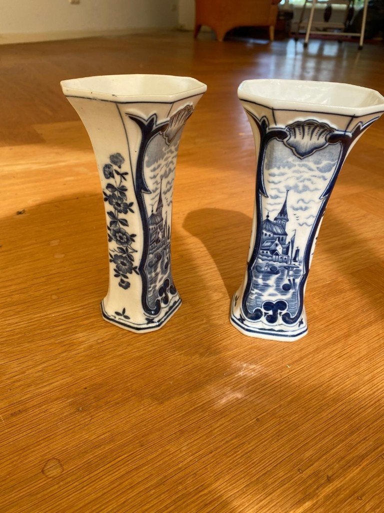 delfsblauwe vaasjes, Antiek en Kunst, Antiek | Keramiek en Aardewerk, Ophalen of Verzenden