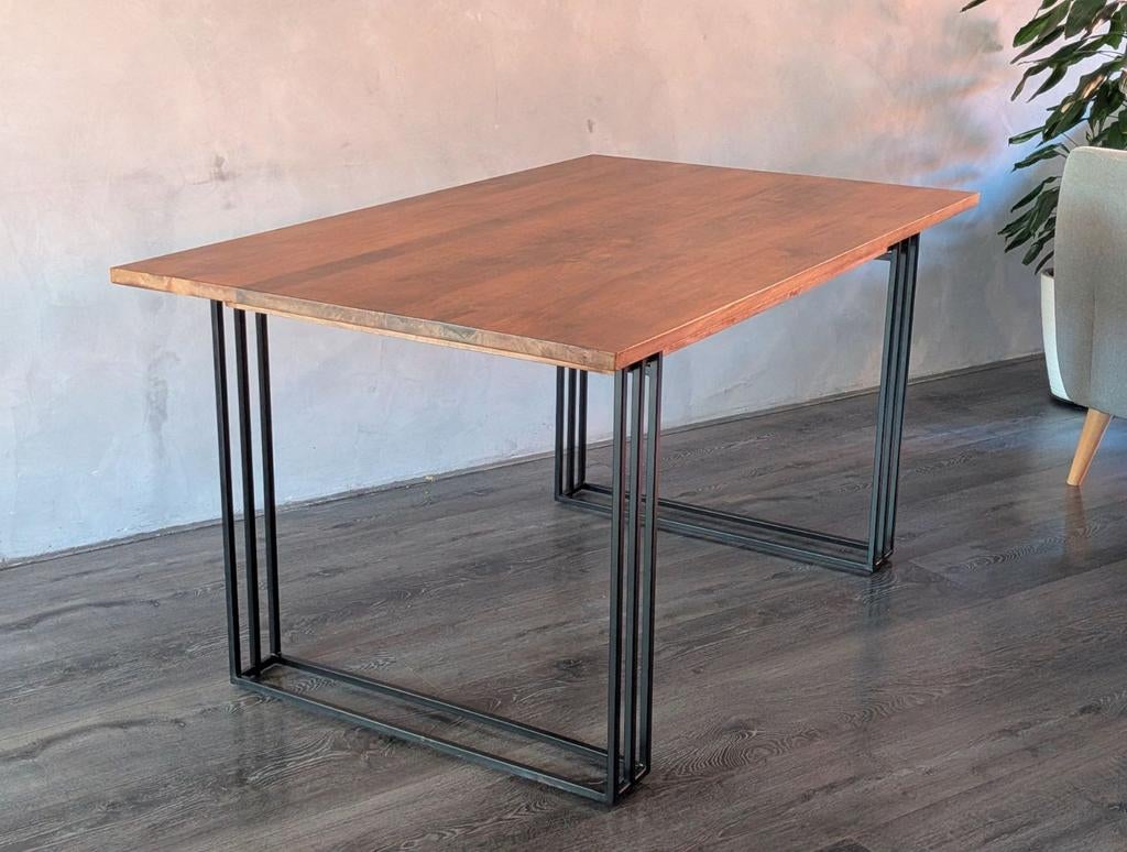 Mango Hout Eettafel, Ophalen, 50 tot 100 cm, Zo goed als nieuw, 150 tot 200 cm