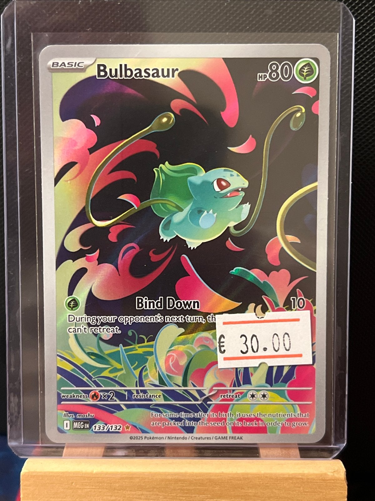 Bulbasaur 133/132 Pokémon kaart - Obsidian Flames, Ophalen of Verzenden, Zo goed als nieuw, Losse kaart