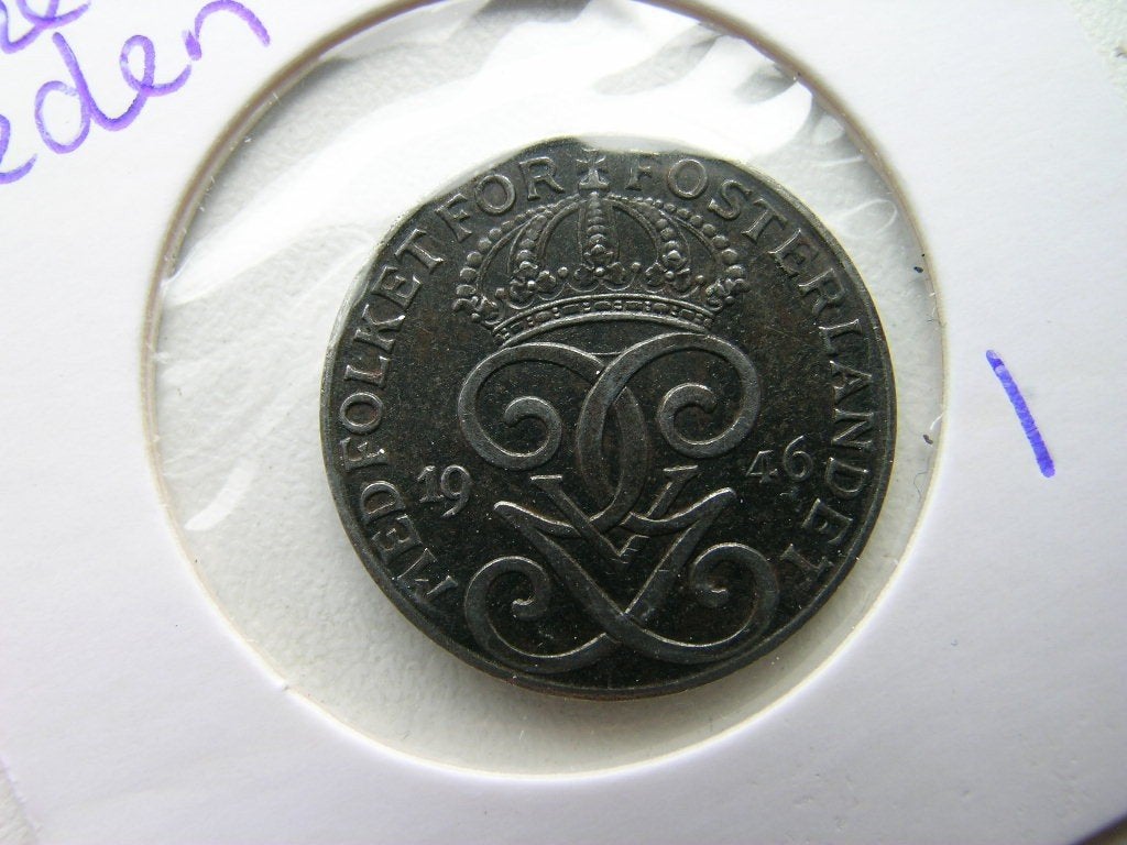 2 Ore 1946 Zweden, Postzegels en Munten, Ophalen of Verzenden, Overige landen, Losse munt