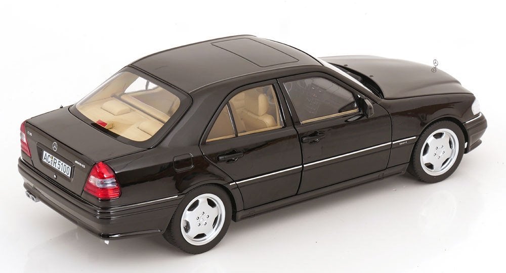 Norev 1:18 Mercedes Benz C36 AMG 1993 Obsidian Black metalli, Hobby en Vrije tijd, -, Nieuw, Norev, Ophalen of Verzenden