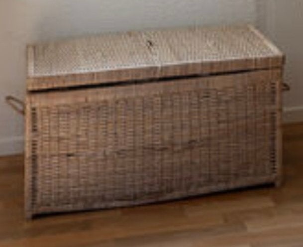 Gratis: grote rieten opbergmand, Ophalen, Gebruikt, Mand, Riet