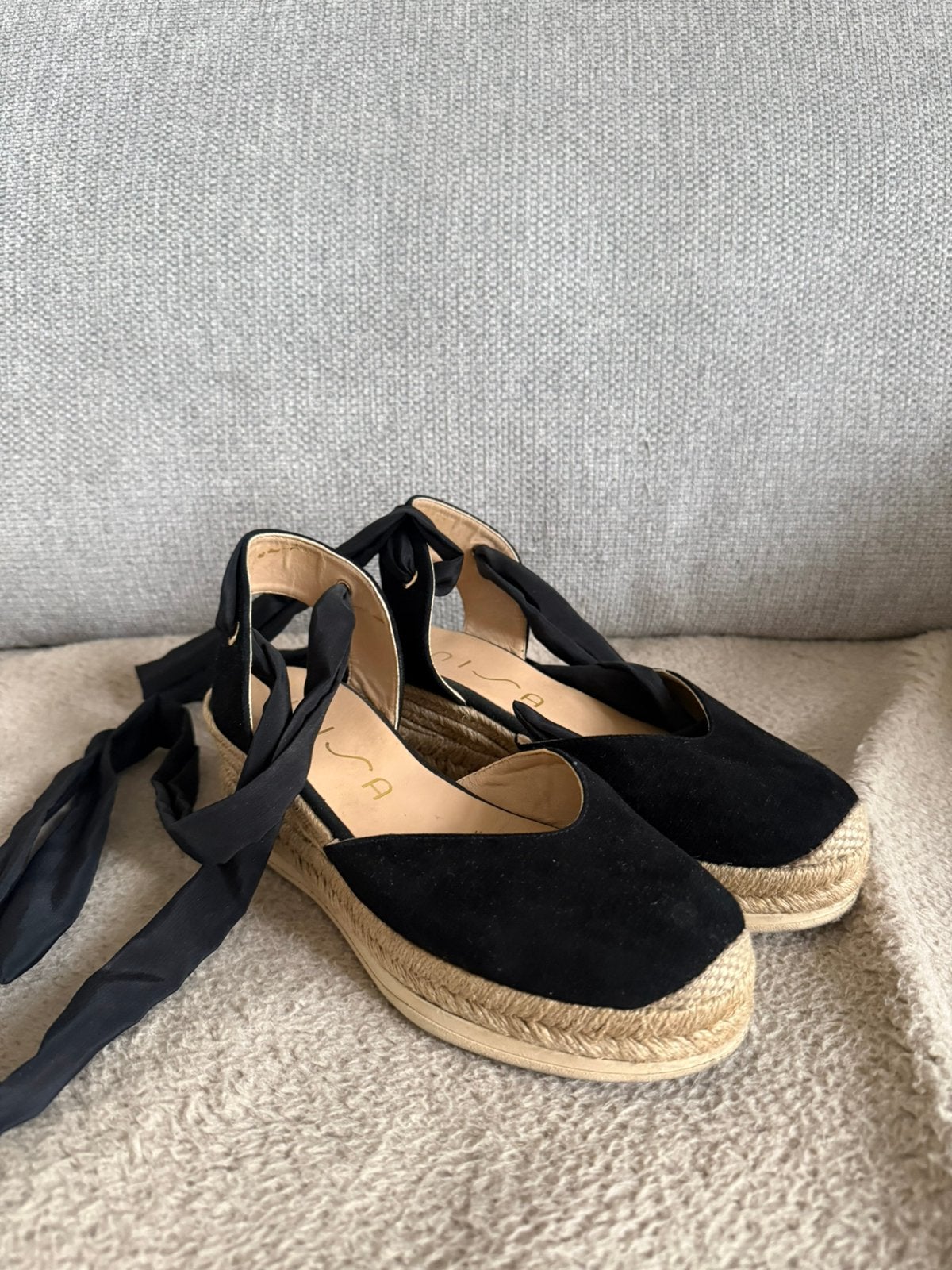 Unisa zwarte espadrilles hakken Maat 37, Kleding | Dames, Schoenen, Zwart, Ophalen of Verzenden, Zo goed als nieuw, Espadrilles of Moccasins