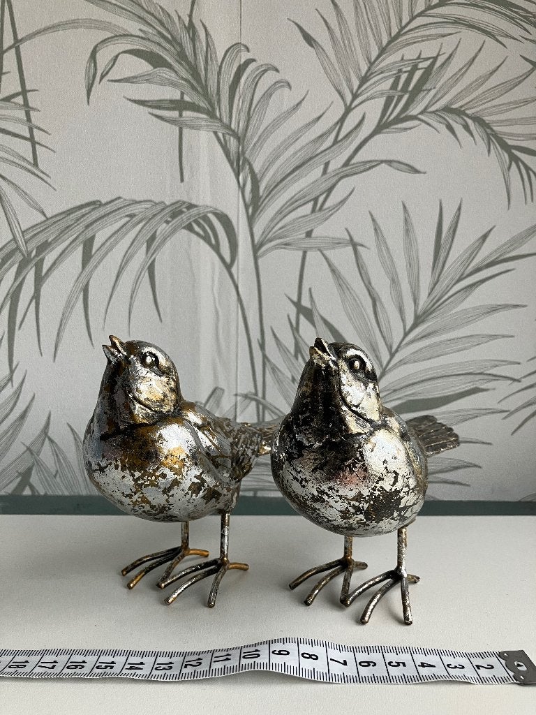 Decoratie vogels, Huis en Inrichting, Woonaccessoires | Overige, Ophalen of Verzenden, Metaal, Zilver, Landelijk
