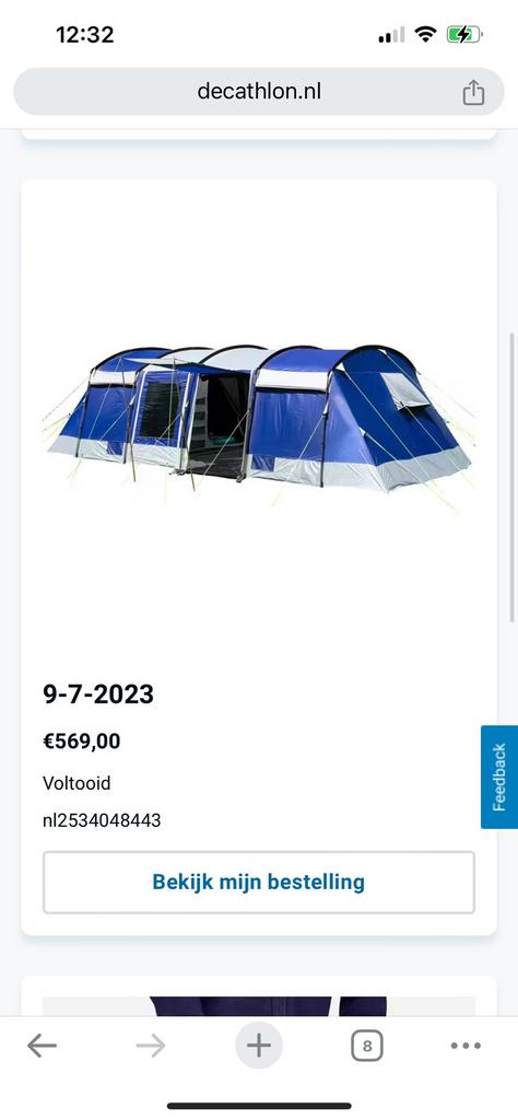 Tunneltent Skandika (familietent)., Ophalen, Zo goed als nieuw, Meer dan 6