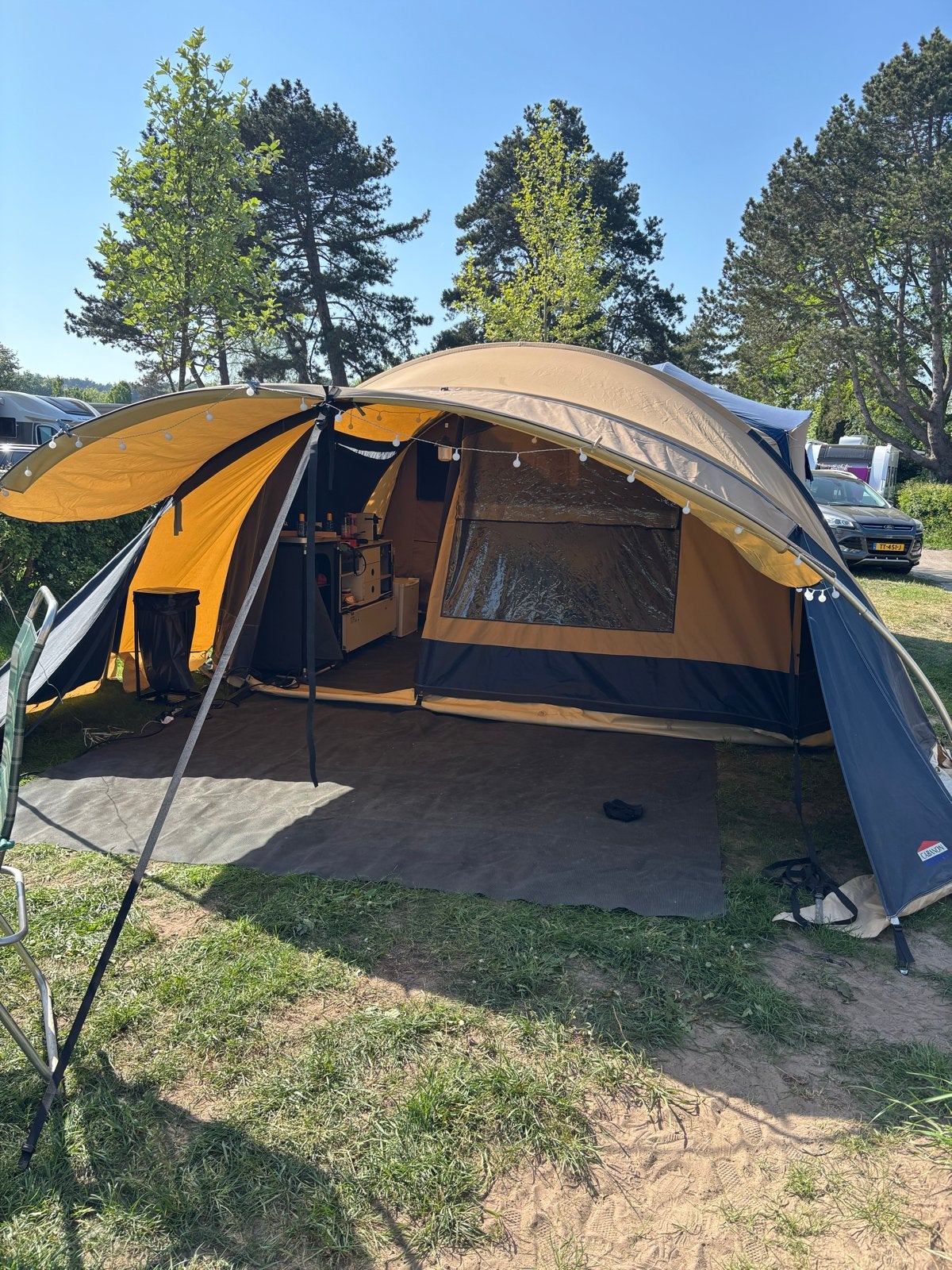 Cabanon Stratos Vouwwagen 2009 - Ruim en Compleet, Caravans en Kamperen, Vouwwagens, Ophalen, Beige, Cabanon, Aanwezig