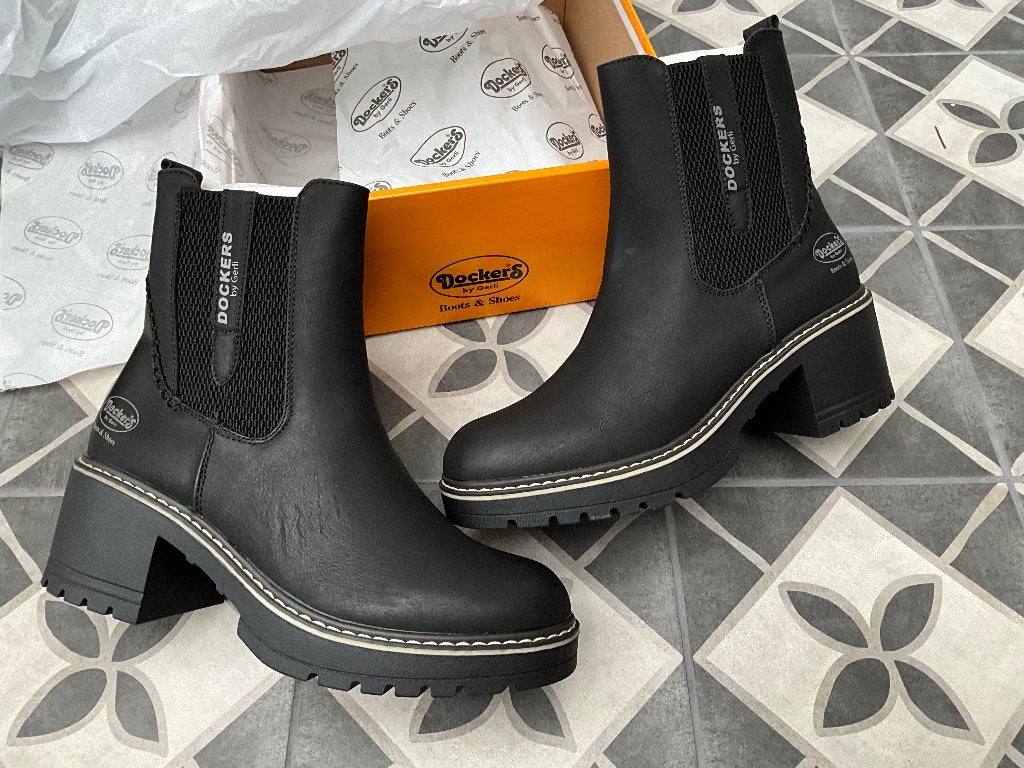 "Dockers by Gerli" Laarzen zwart van Dockers by Gerli, Hoge laarzen, Zwart, "Dockers by Gerli" Laarzen zwart van Dockers by Gerli