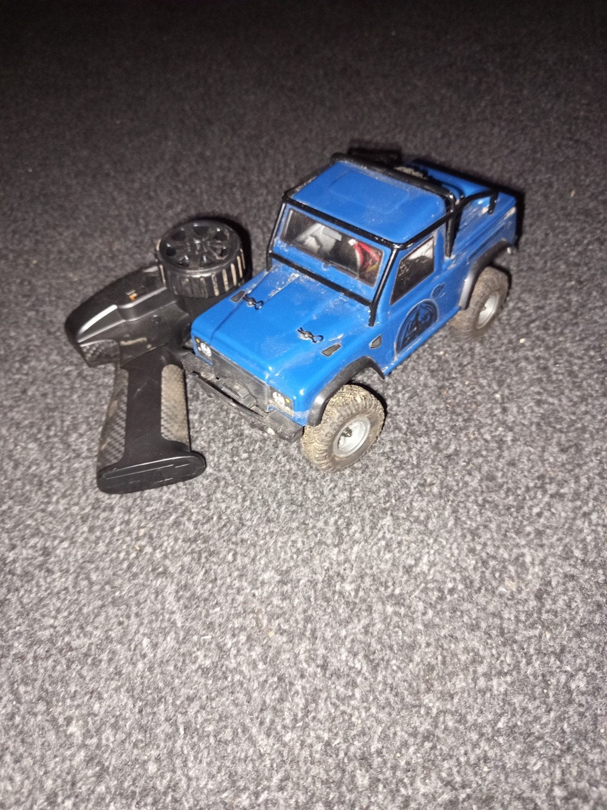 RC Auto Offroad Blauw met Lader en Afstandsbediening, Auto offroad, Zo goed als nieuw, Schaal 1:24, RTR (Ready to Run)