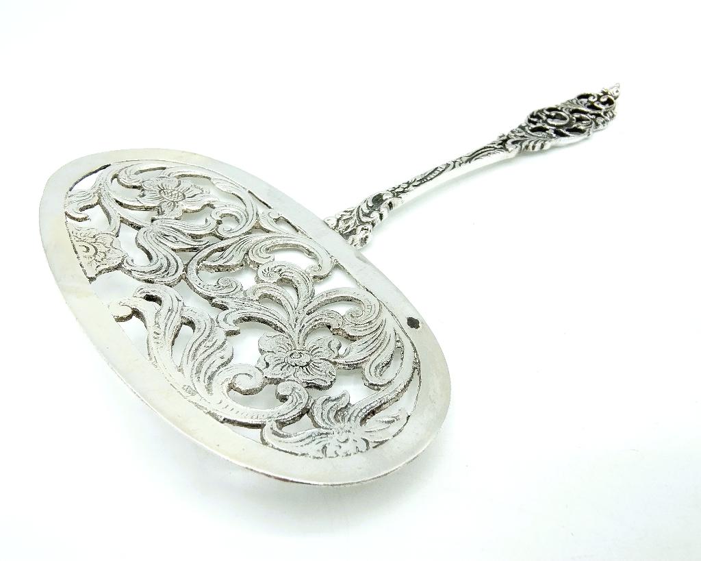 Zilveren kroketschep, 15 cm, Verzenden, Zilver