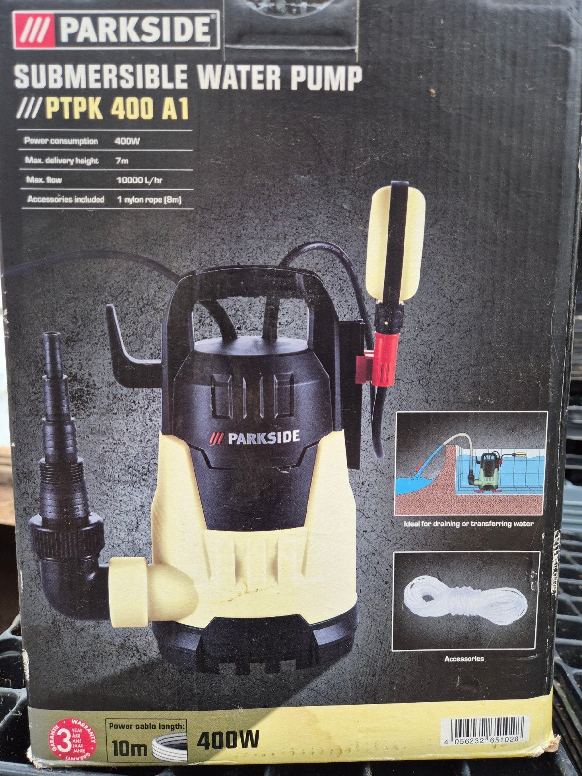 Parkside Dompelpomp PTPK 400 A1 - Nieuw in doos, Tuin en Terras, Waterpompen, Ophalen