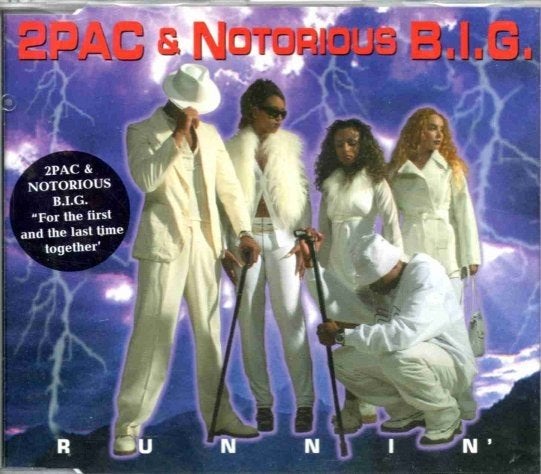 2PAC + NOTORIOUS B.I.G. CD SINGLE RUNNIN', Ophalen of Verzenden, Zo goed als nieuw, Pop