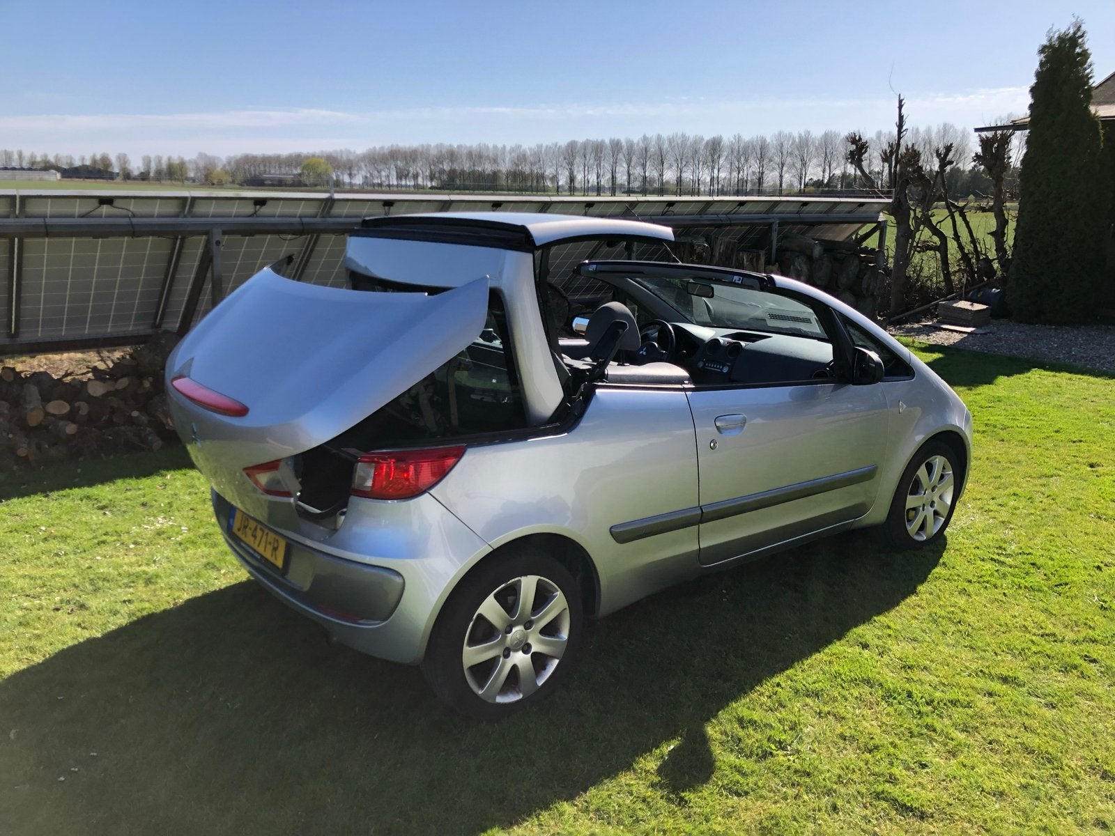 Mitsubishi Colt 1.5 CZC 2008 Grijs met nieuwe APK., Auto's, Voorwielaandrijving, 4 cilinders, Cabriolet, 4 stoelen