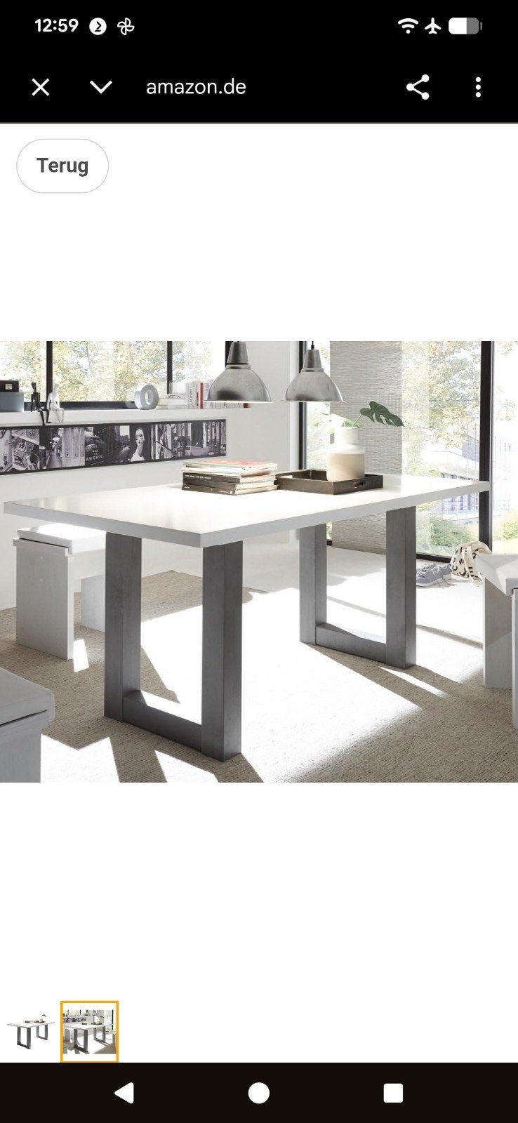 eettafel, Ophalen, 90 cm, Eenpersoons, Zo goed als nieuw