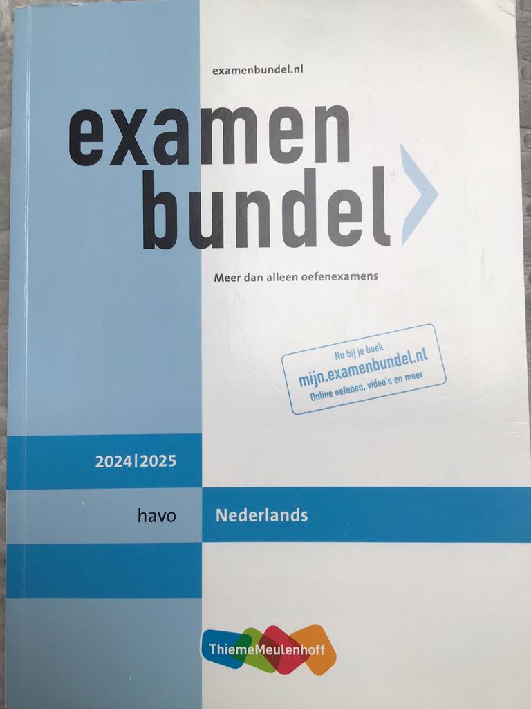Examenbundel Nederlands HAVO 2024/2025, Boeken, Ophalen of Verzenden, Zo goed als nieuw, HAVO, Nederlands