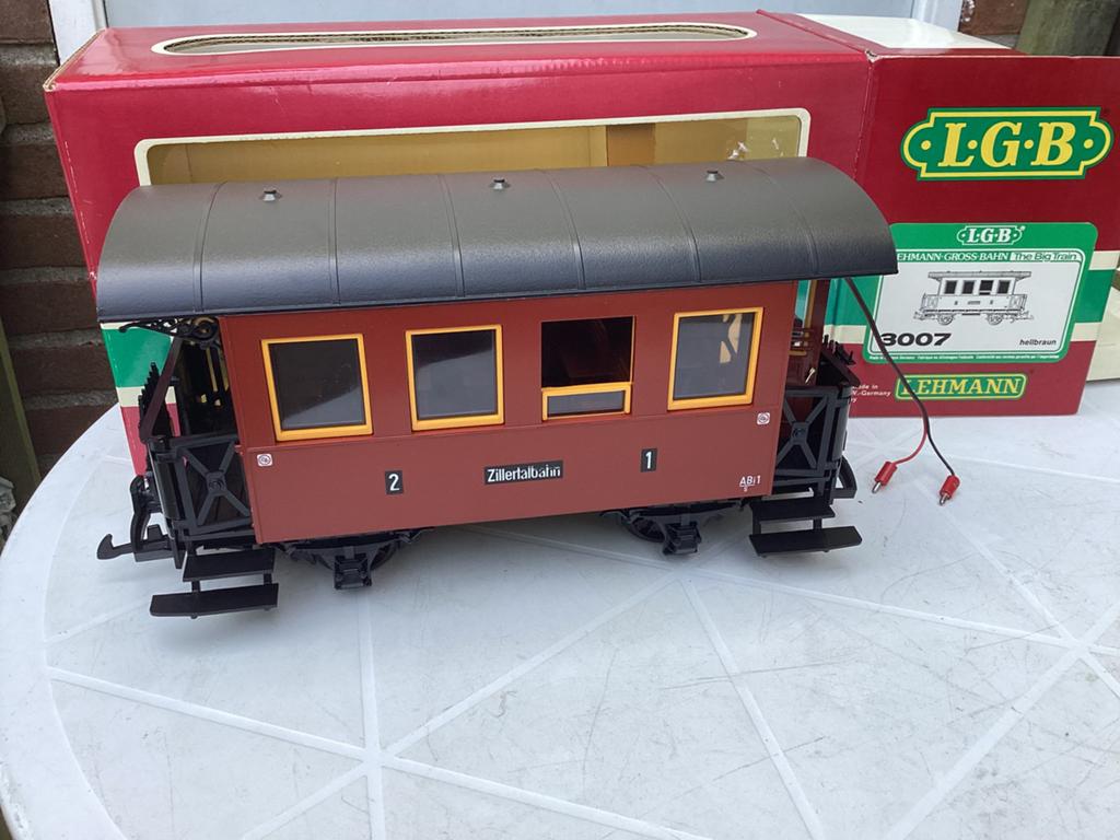 LGB 3007 Zillertalbahn rijtuig 1/2de klas vitrinemodel zgan, Gelijkstroom, Wagon, Ophalen of Verzenden, Zo goed als nieuw