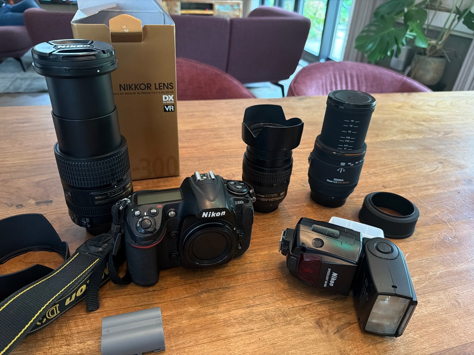 Nikon D300s spiegelreflexcamera met 2 lenzen en flitser, Ophalen, Gebruikt, Spiegelreflex, Nikon