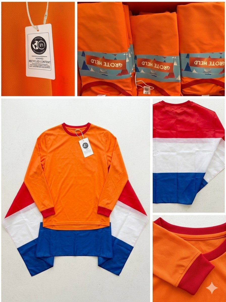 Lipton WK oranje vlag shirt Nederland (L/XL), Kleding | Heren, Ophalen of Verzenden, Zo goed als nieuw, Maat 56/58 (XL), Oranje of Koningsdag