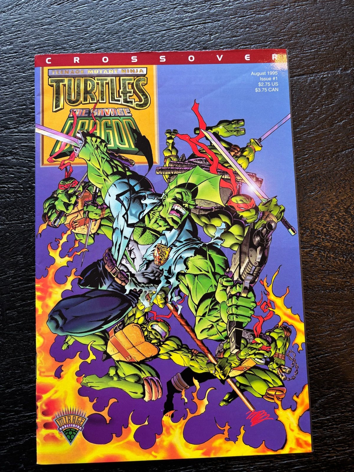 TMNT & The Savage Dragon Crossover Comic - Augustus 1995, Boeken, Eén stripboek, Ophalen of Verzenden, Zo goed als nieuw