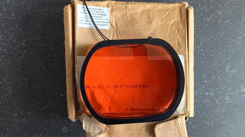 Rood filter voor Canon onderwaterhuis WP-DC11/18/21, Audio, Tv en Foto, Fotografie | Filters, Overige merken, Gebruikt, Minder dan 50 mm