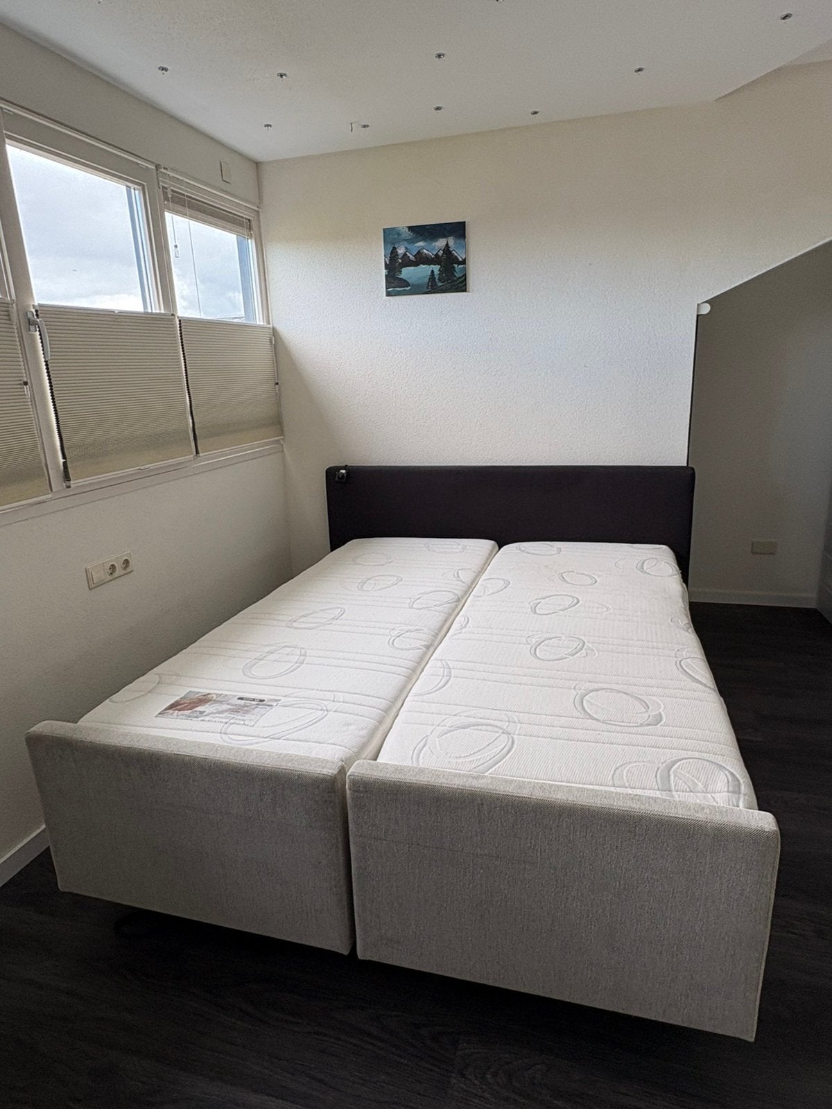 Twee keer 1 persoons bed waarvan 1 elektrisch, Ophalen, Gebruikt, Tweepersoons, 200 cm