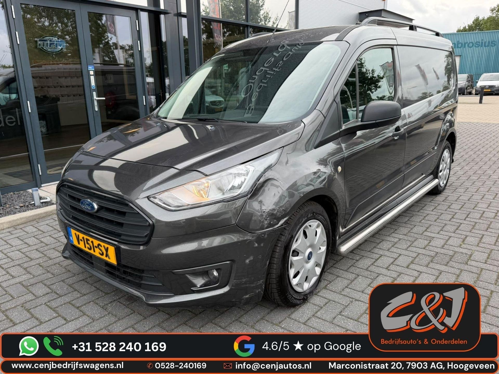 Ford Transit Connect 1.5 EcoBlue L2 Trend zijschade l automa, Auto's, Gebruikt, Euro 6, 4 cilinders, 1389 kg
