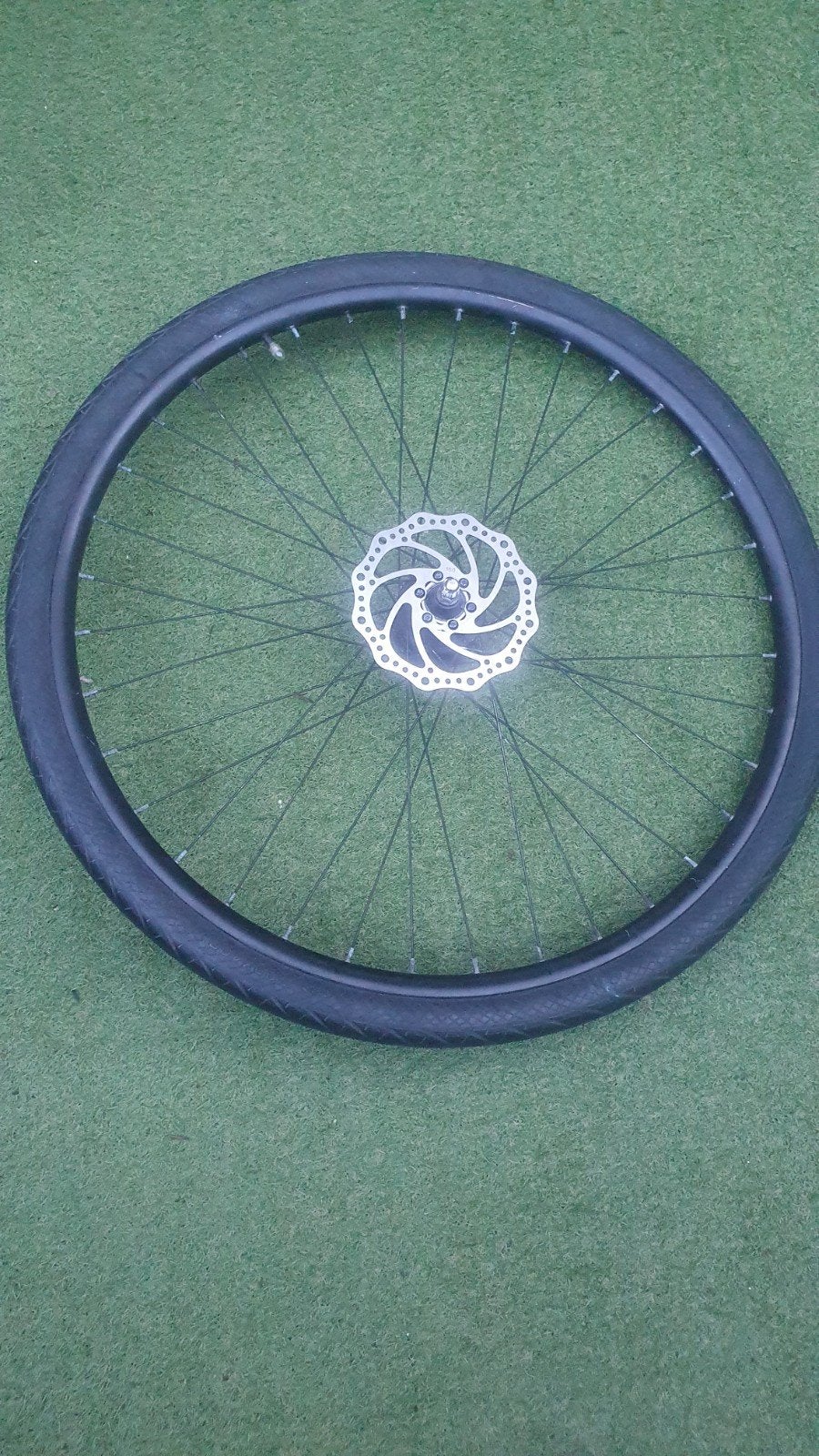 Fiets voorwiel met schijfrem en naafdynamo, Wiel, Elektrische fiets, Gebruikt, Ophalen of Verzenden