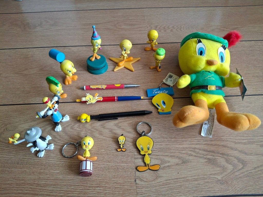 Verzameling Tweety Loney Tunes Warner Bros, Ophalen of Verzenden, Looney Tunes, Gebruikt, Beeldje of Figuurtje
