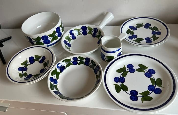 10-delig Vintage Rörstrand Irene Oven Schaal Kom Borden 70’s, Antiek en Kunst, Antiek | Servies los, Ophalen of Verzenden