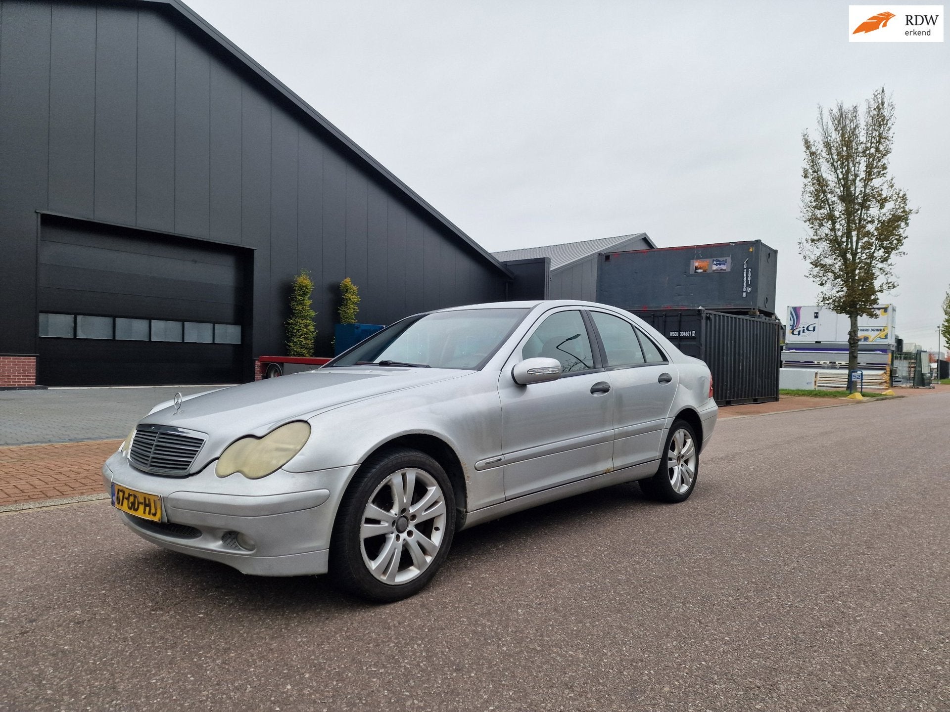 Mercedes-Benz C-klasse 200 K. Elegance CARPLAY AIRCO 3 X SLE, Achterwielaandrijving, Gebruikt, 4 cilinders, 163 pk