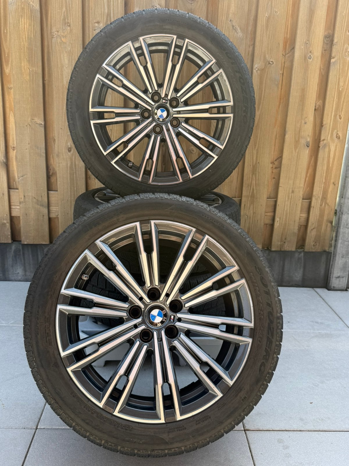 ORIGINELE BMW 18’’ DTYLING 790 M VELGEN + WINTERBANDEN, Auto-onderdelen, Ophalen, 18 inch, Gebruikt, 255 mm