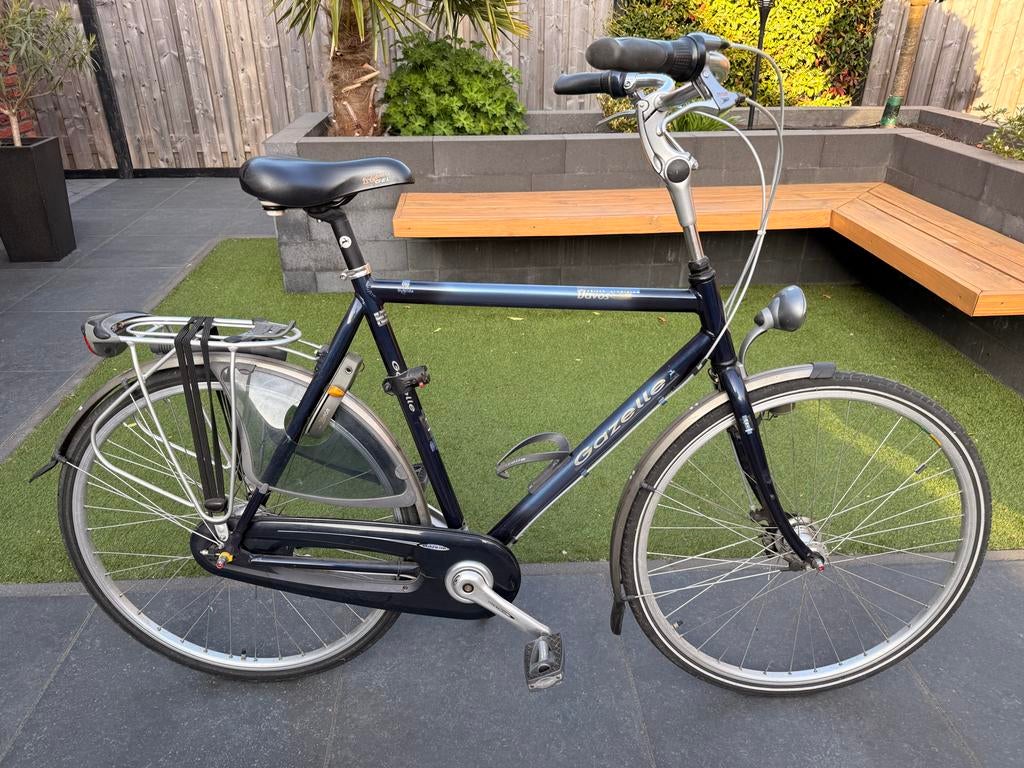 Gazelle Davos Herenfiets (28 inch, framemaat 61), Fietsen en Brommers, Ophalen, Gebruikt, Velgrem, Versnellingen