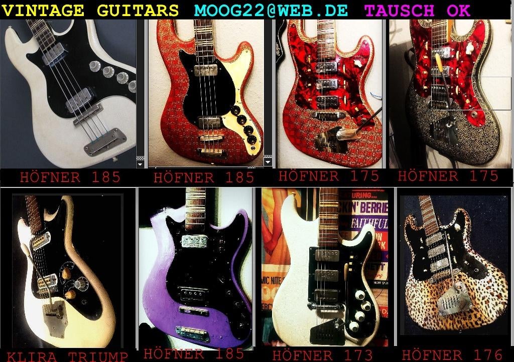 60er EL-GUITARS & BASS & EFFECT GRAND COLLECTION AMP  & SWAP, Ophalen of Verzenden, Gebruikt, Solid body, Overige merken