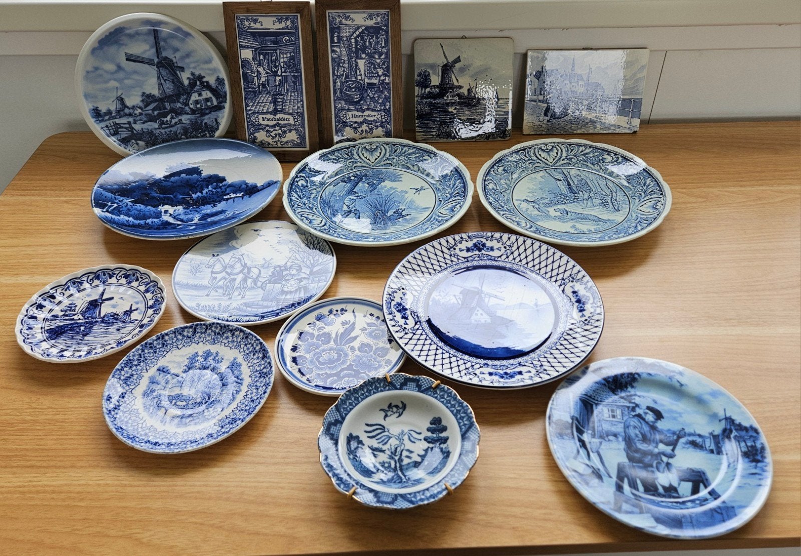 15 stuks Delfts Blauw borden en wanddecoratie, Ophalen