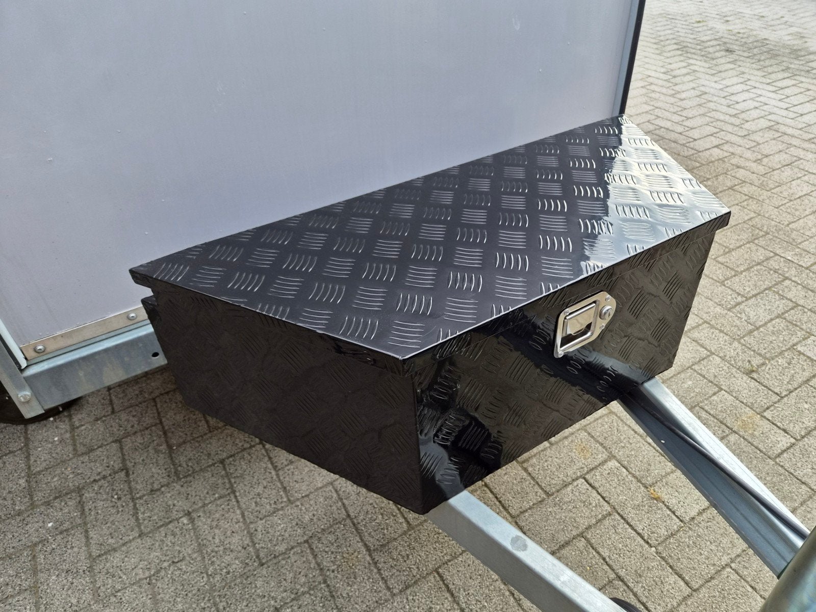 Zwarte aluminium disselbak voor aanhanger, 100x56x31 cm, Auto diversen, Ophalen of Verzenden, Nieuw