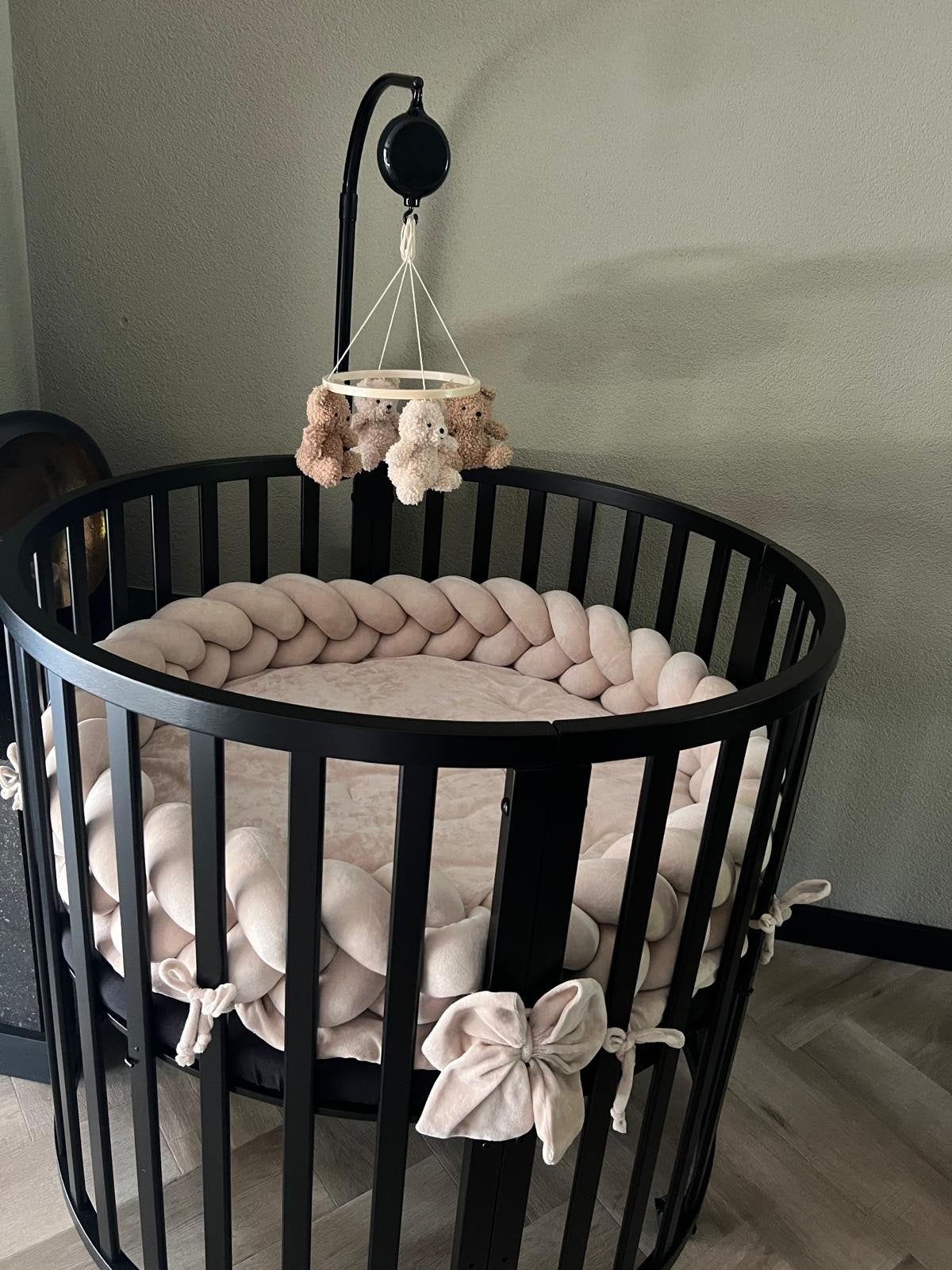 Complete ronde box babypark, Ophalen, Zo goed als nieuw, Rond, In hoogte verstelbaar