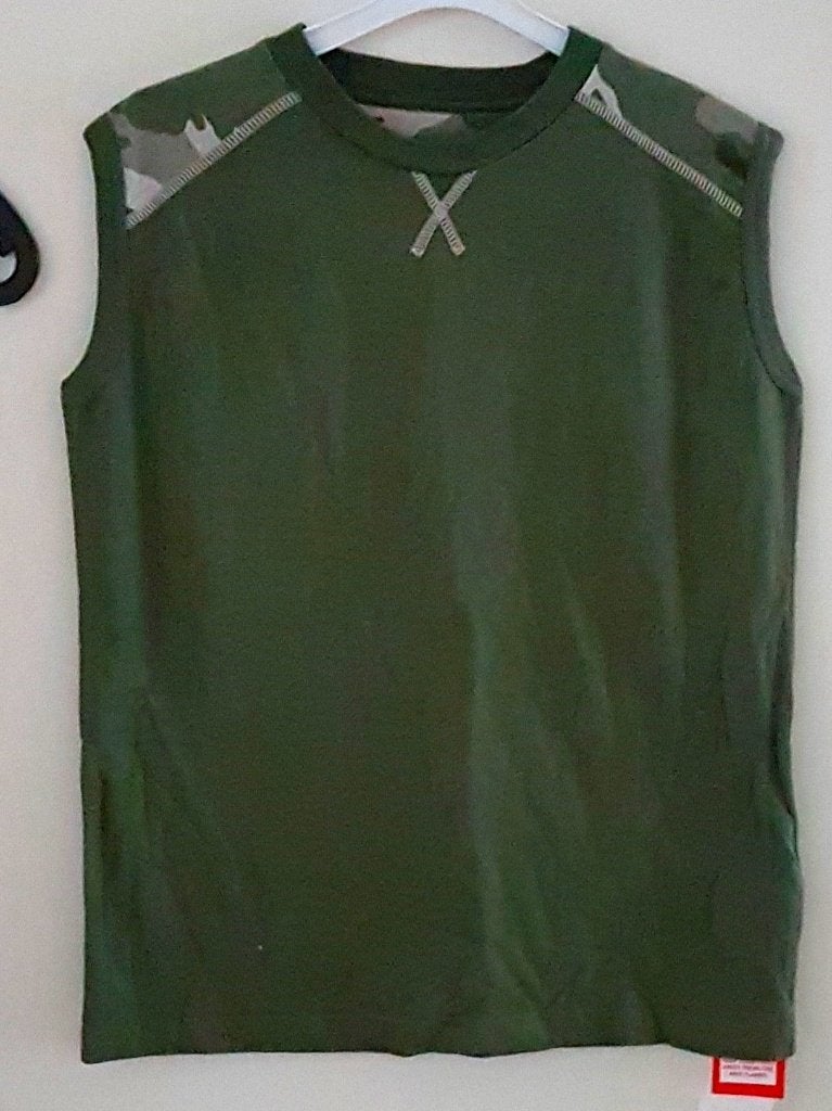 Maat 170 Groen/khaki singlet NIEUW (0432) a, Nieuw, Ophalen of Verzenden, Shirt of Longsleeve, Marks & Spencer