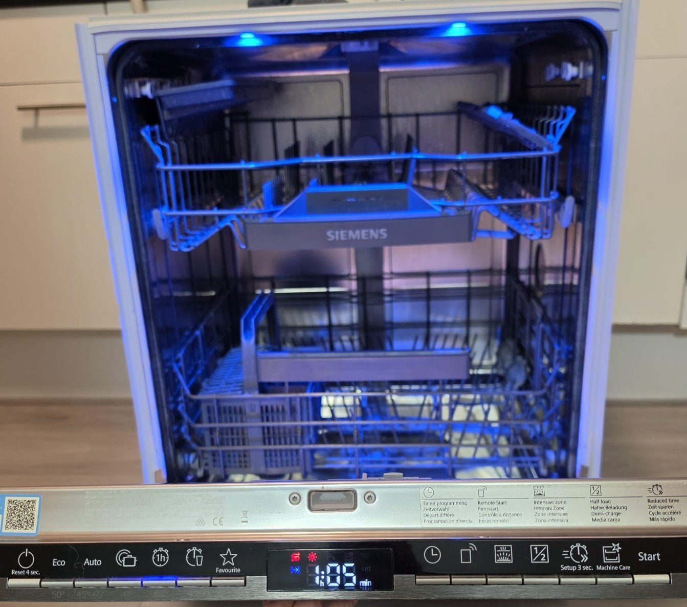 een Luxe Volledig inbouw Siemens vaatwasser, Ophalen, Inbouw, 85 tot 90 cm