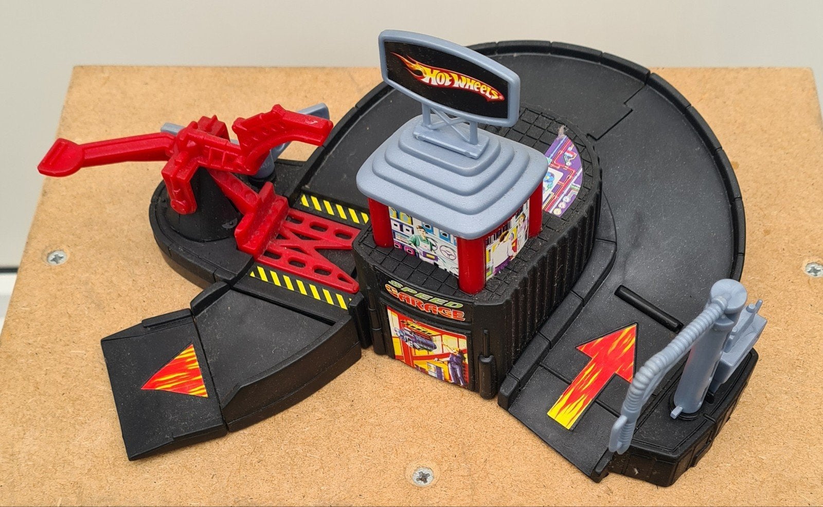 vintage HOT WHEELS 2001 tankstation Mattel playset, Ophalen of Verzenden, Gebruikt