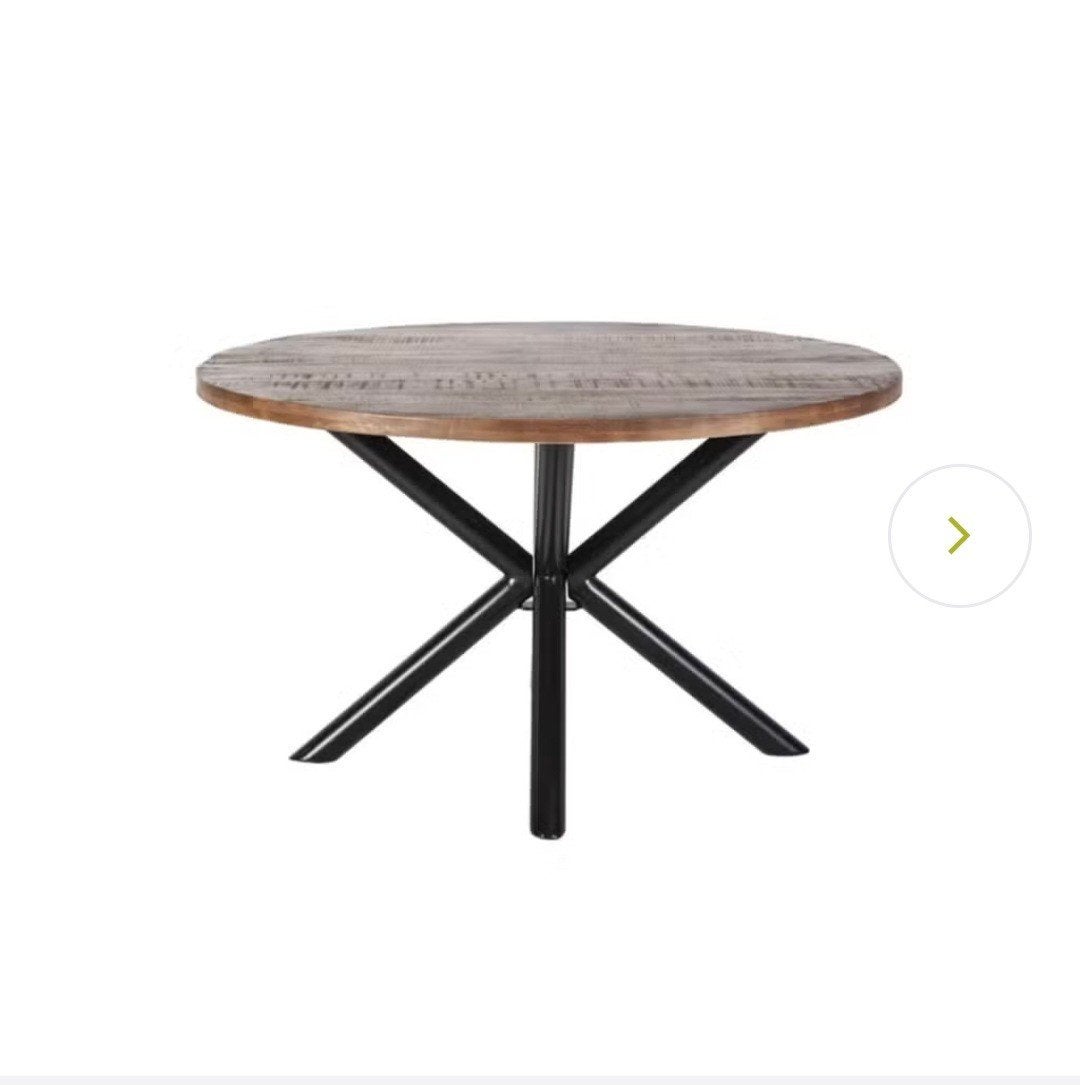 Eleonora eettafel rond met kruispoot 130 x 130 x 76